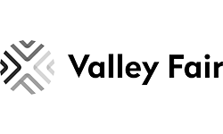 Valley fair mall bw logo